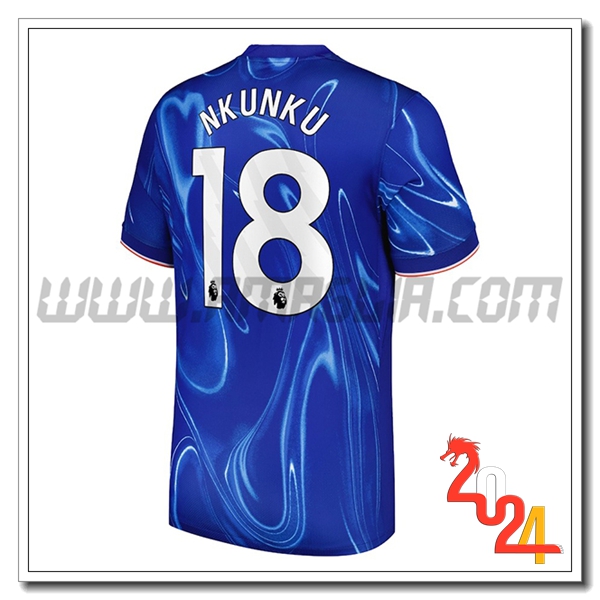 Prima Maglia Calcio FC Chelsea NKUNKU #18 2024 2025