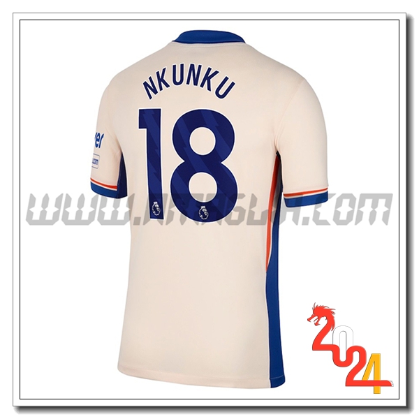 Seconda Maglia Calcio FC Chelsea NKUNKU #18 2024 2025