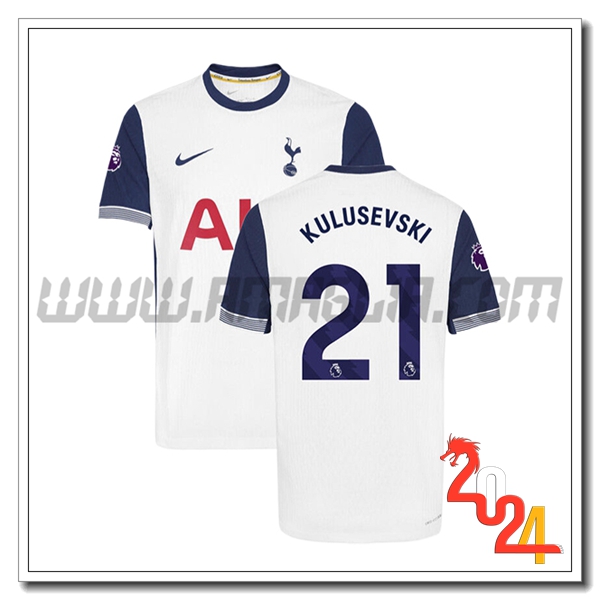 Prima Maglia Calcio Tottenham Hotspur KULUSEVSKI #21 2024 2025