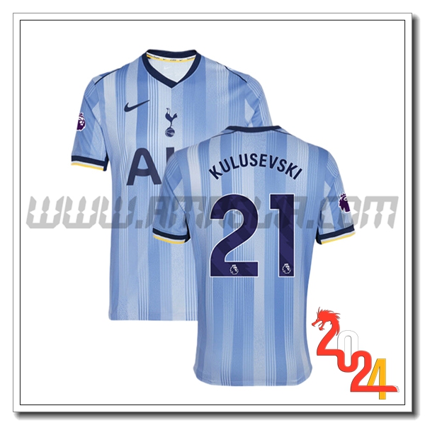 Seconda Maglia Calcio Tottenham Hotspur KULUSEVSKI #21 2024 2025