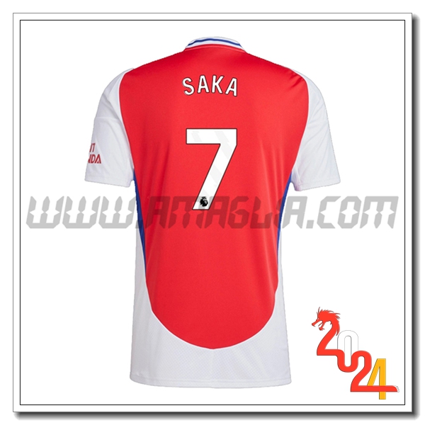 Prima Maglia Calcio Arsenal SAKA #7 2024 2025