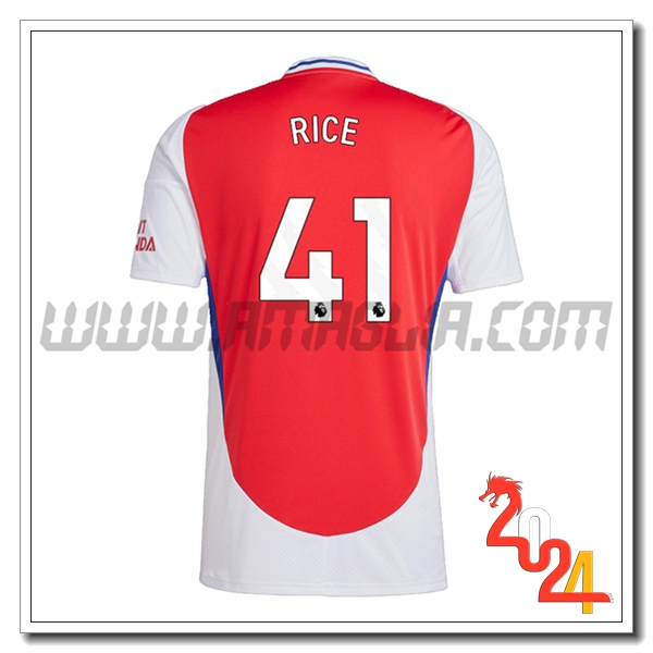 Prima Maglia Calcio Arsenal RICE #41 2024 2025