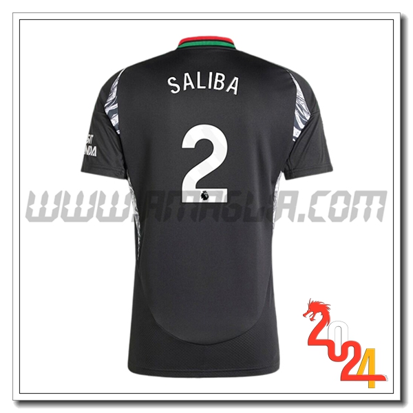Seconda Maglia Calcio Arsenal SALIBA #2 2024 2025