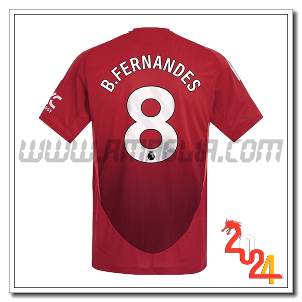 Prima Maglia Calcio Manchester United B.FERNANDES #8 2024 2025