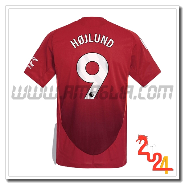 Prima Maglia Calcio Manchester United HOJLUND #9 2024 2025