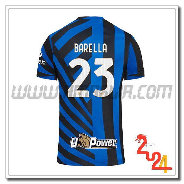 Prima Maglia Calcio Inter Milan BARELLA #23 2024 2025