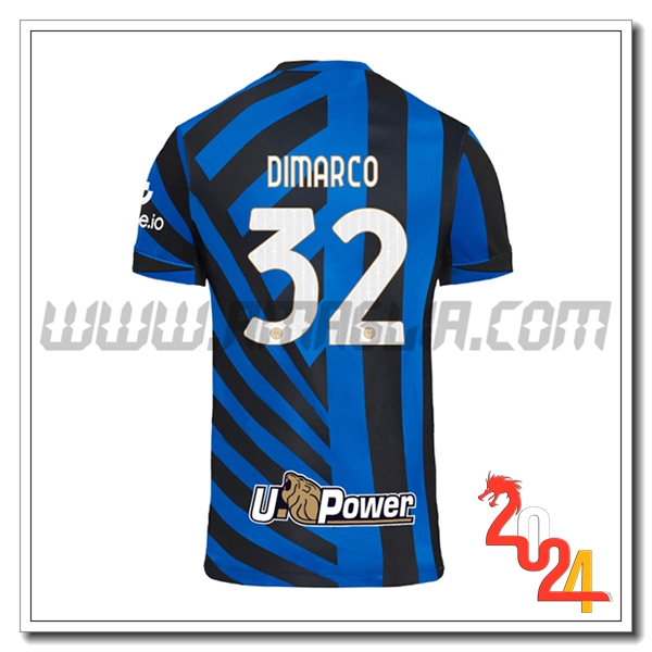 Prima Maglia Calcio Inter Milan DIMARCO #32 2024 2025