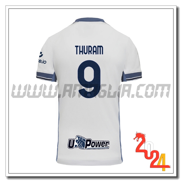 Seconda Maglia Calcio Inter Milan THURAM #9 2024 2025