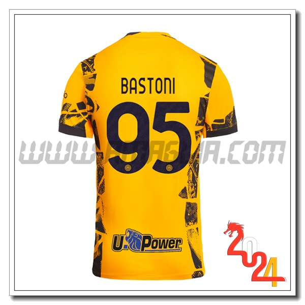 Terzo Maglia Calcio Inter Milan BASTONI #95 2024 2025