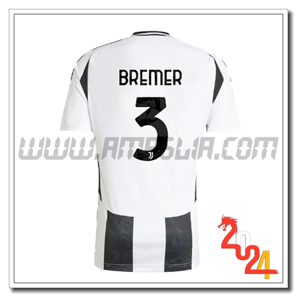Prima Maglia Calcio Juventus BREMER #3 2024 2025