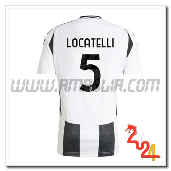 Prima Maglia Calcio Juventus LOCATELLI #5 2024 2025