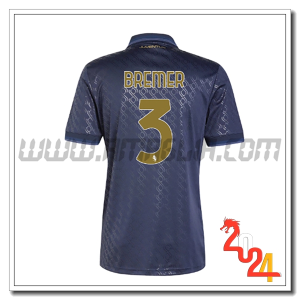 Terzo Maglia Calcio Juventus BREMER #3 2024 2025