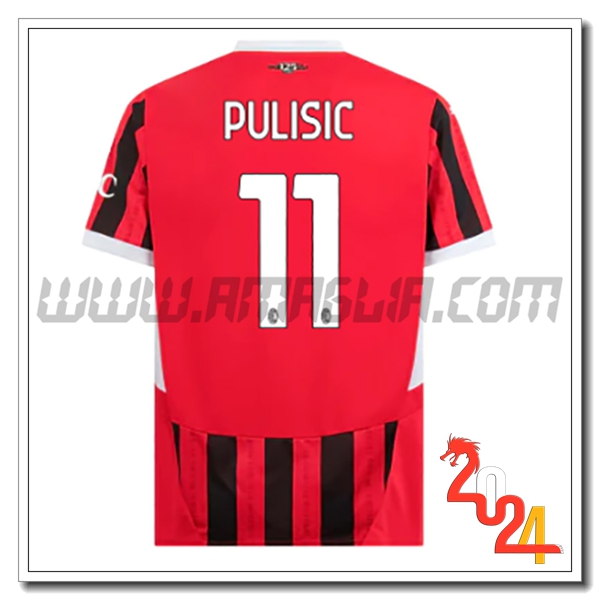 Prima Maglia Calcio AC Milan PULISIC #11 2024 2025