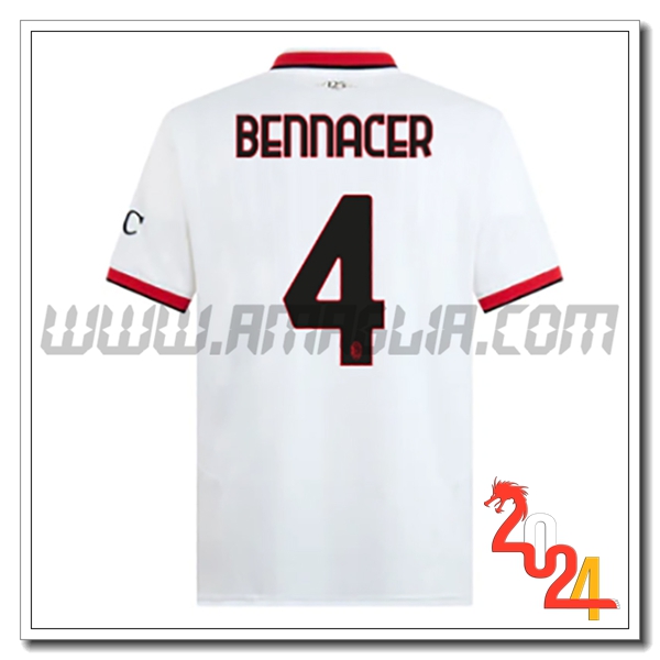 Seconda Maglia Calcio AC Milan BENNACER #4 2024 2025