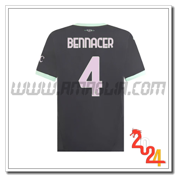 Terzo Maglia Calcio AC Milan BENNACER #4 2024 2025
