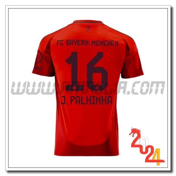 Prima Maglia Calcio Bayern Monaco J.PALHINHA #16 2024 2025