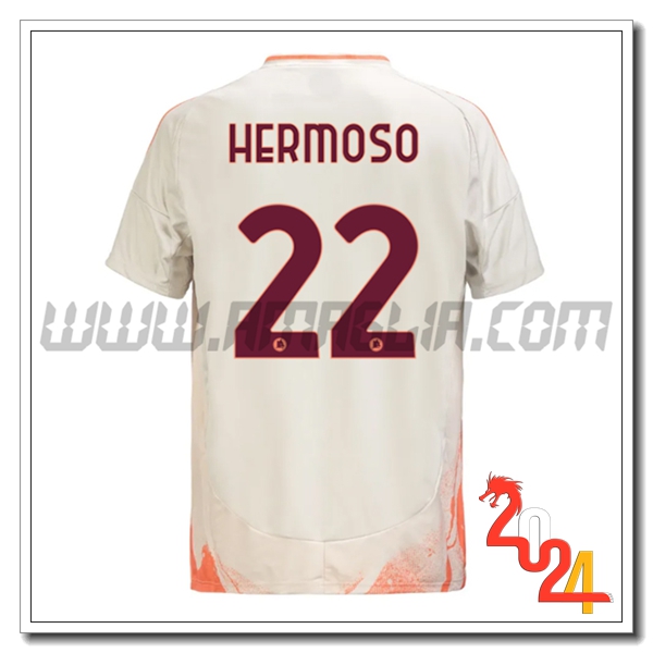 Seconda Maglia Calcio AS Roma HERMOSO #22 2024 2025