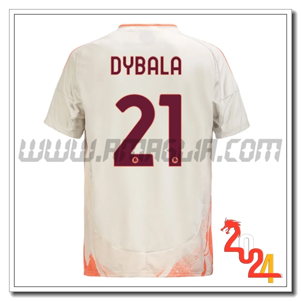 Seconda Maglia Calcio AS Roma DYBALA #21 2024 2025