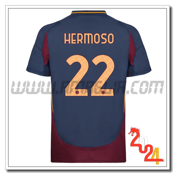Terzo Maglia Calcio AS Roma HERMOSO #22 2024 2025