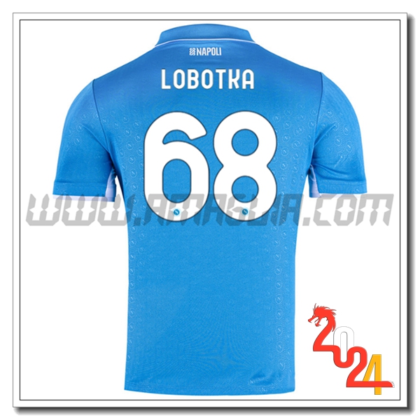 Prima Maglia Calcio SSC Napoli LOBOTKA #68 2024 2025