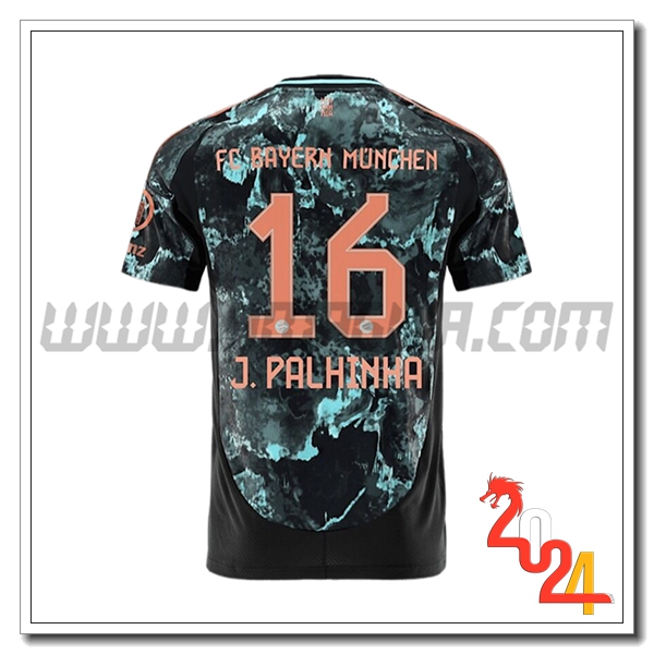 Seconda Maglia Calcio Bayern Monaco J.PALHINHA #16 2024 2025