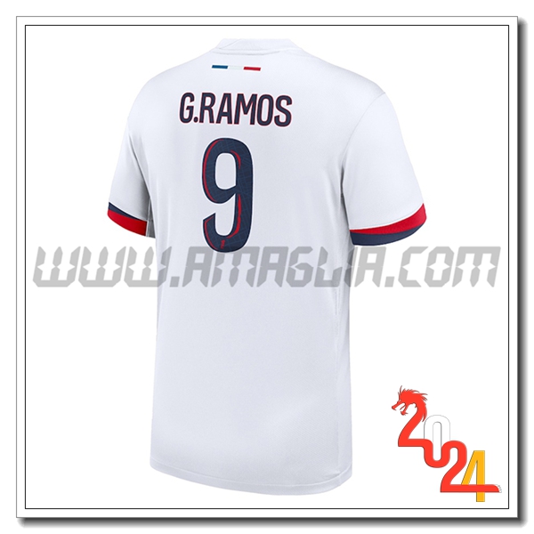 Seconda Maglia Calcio PSG G.RAMOS #9 2024 2025