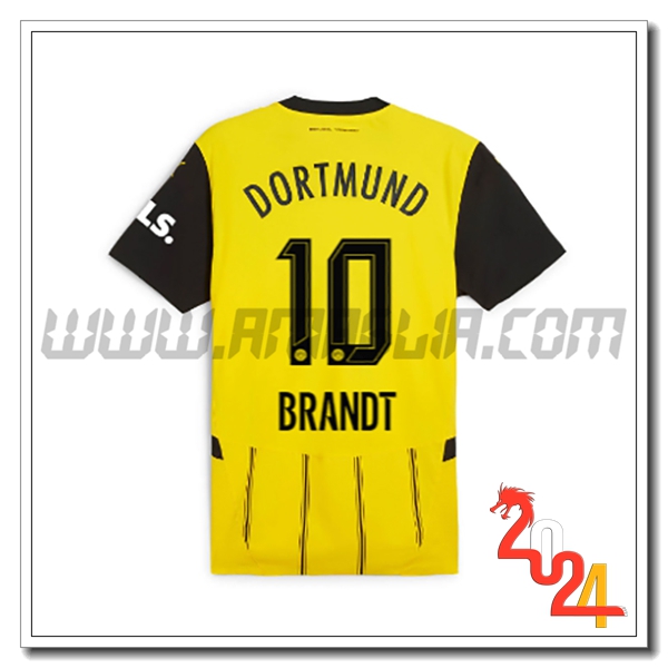 Prima Maglia Calcio Dortmund BVB BRANDT #10 2024 2025