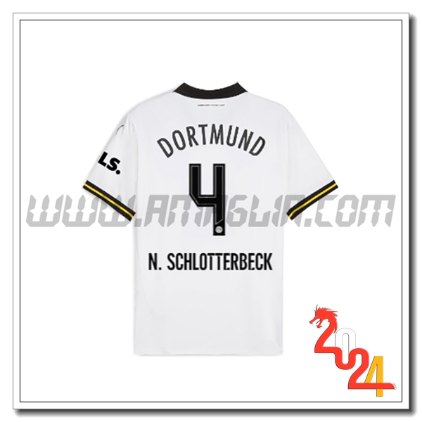Terzo Maglia Calcio Dortmund BVB N.SCHLOTTERBECK #4 2024 2025
