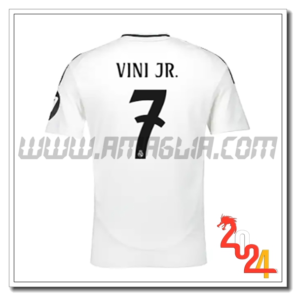 Prima Maglia Calcio Real Madrid VINI JR. #7 2024 2025
