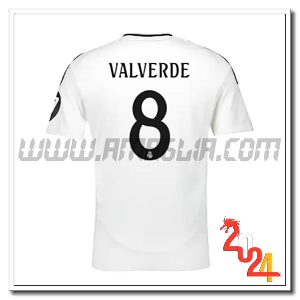 Prima Maglia Calcio Real Madrid VALVERDE #8 2024 2025