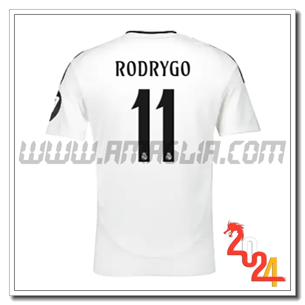 Prima Maglia Calcio Real Madrid RODRYGO #11 2024 2025