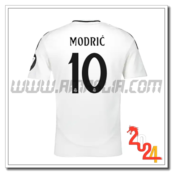 Prima Maglia Calcio Real Madrid MODRIC #10 2024 2025
