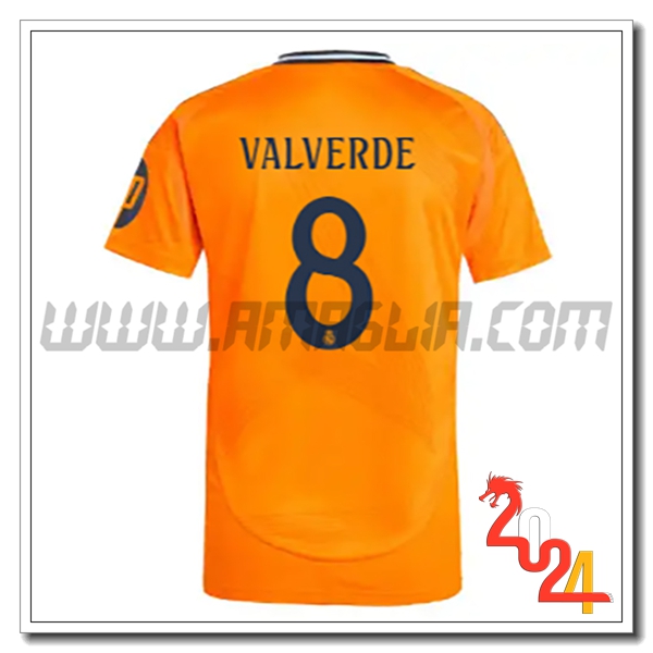 Seconda Maglia Calcio Real Madrid VALVERDE #8 2024 2025