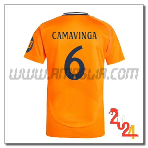 Seconda Maglia Calcio Real Madrid CAMAVINGA #6 2024 2025