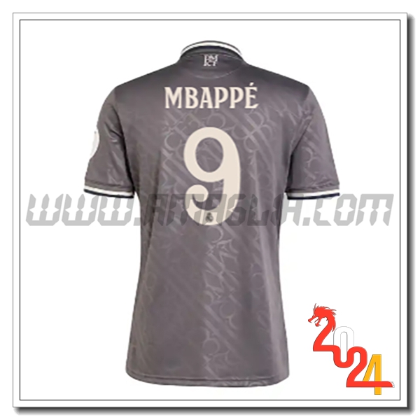 Terzo Maglia Calcio Real Madrid Mbappé #9 2024 2025