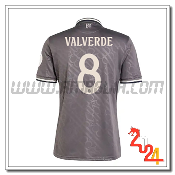 Terzo Maglia Calcio Real Madrid VALVERDE #8 2024 2025