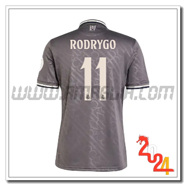 Terzo Maglia Calcio Real Madrid RODRYGO #11 2024 2025