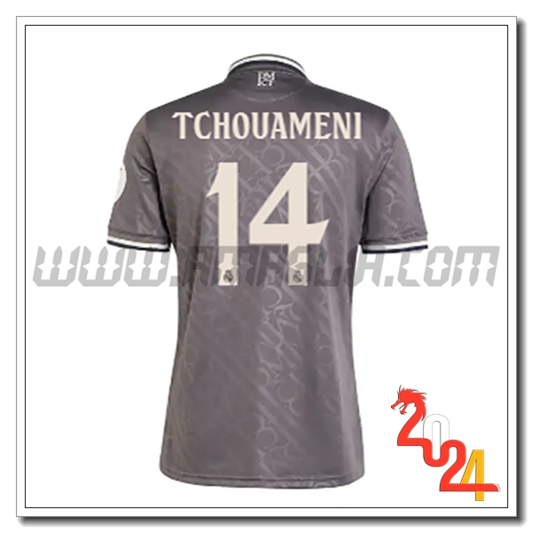 Terzo Maglia Calcio Real Madrid TCHOUAMÉNI #14 2024 2025