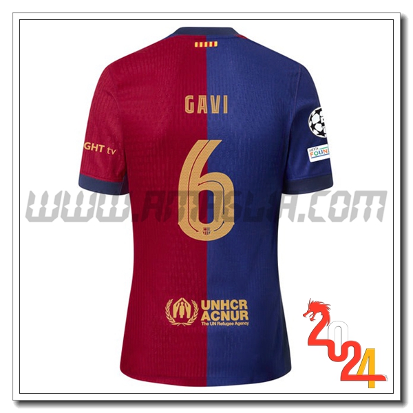 Prima Maglia Calcio FC Barcellona GAVI #6 2024 2025
