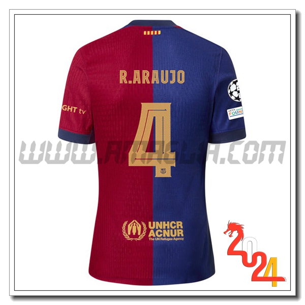 Prima Maglia Calcio FC Barcellona R.ARAUJO #4 2024 2025