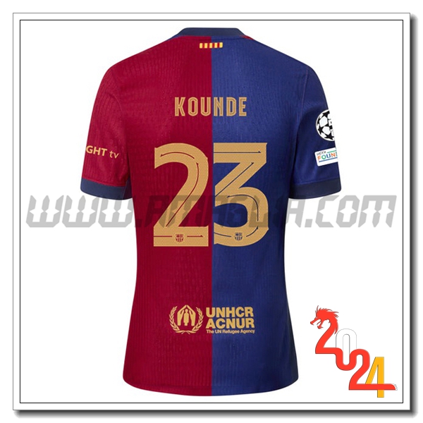 Prima Maglia Calcio FC Barcellona KOUNDE #23 2024 2025