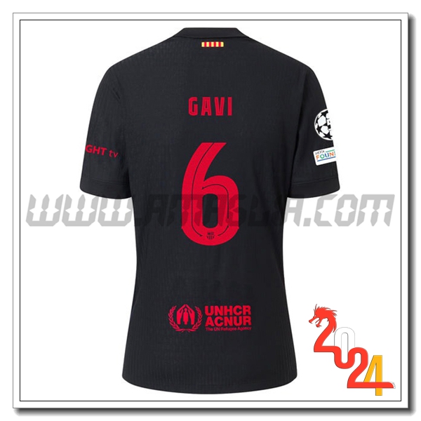Seconda Maglia Calcio FC Barcellona GAVI #6 2024 2025
