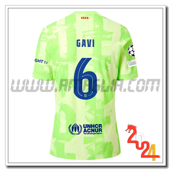Terzo Maglia Calcio FC Barcellona GAVI #6 2024 2025