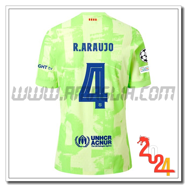 Terzo Maglia Calcio FC Barcellona R.ARAUJO #4 2024 2025