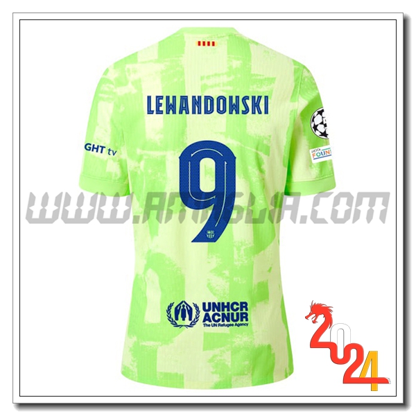 Terzo Maglia Calcio FC Barcellona LEWANDOWSKI #9 2024 2025