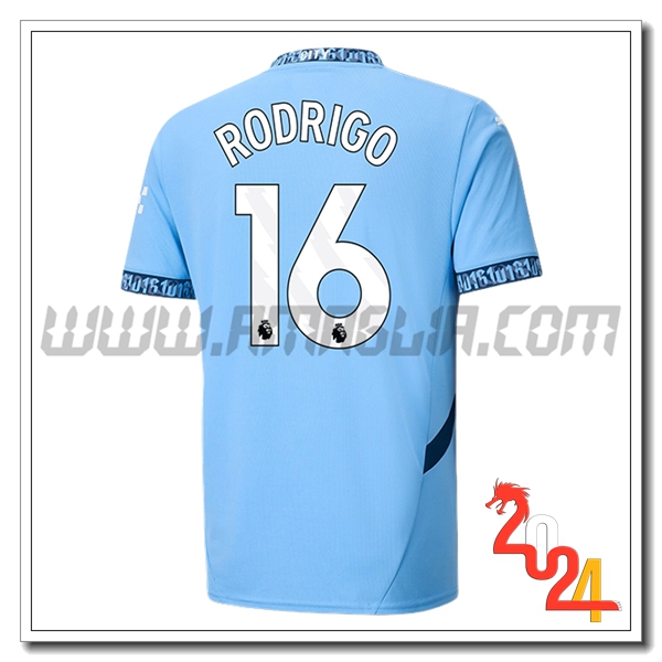 Prima Maglia Calcio Manchester City RODRIGO #16 2024 2025