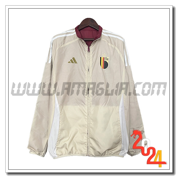 Giacca A Vento Belgio Beige/Bianco 2024 2025