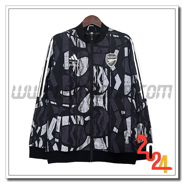 Giacca A Vento Arsenal Nero/Grigio 2024 2025