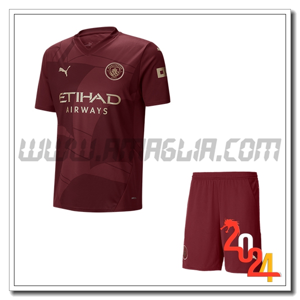 Kit Maglia Manchester City Terzo + Pantaloncini 2024 2025