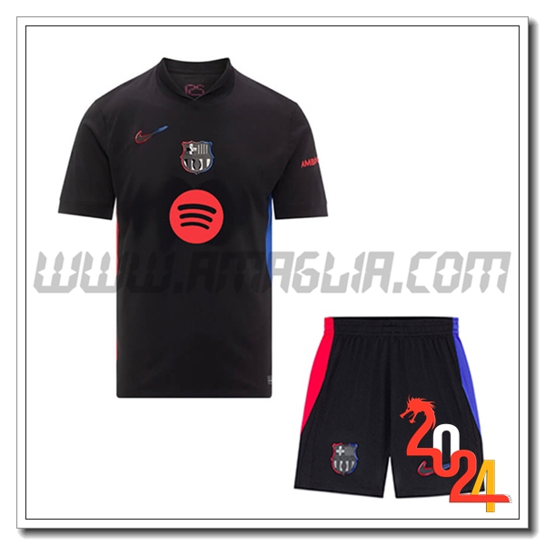 Kit Maglia FC Barcellona Seconda + Pantaloncini 2024 2025